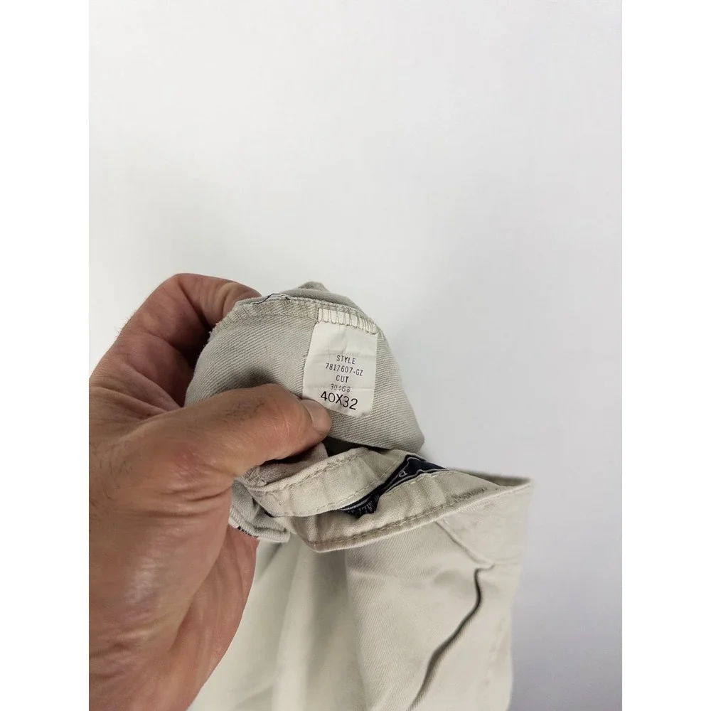 VTG Polo Ralph Lauren Pants‎ Mens 40x32 Beige Pleated Casual Cotton Chino
